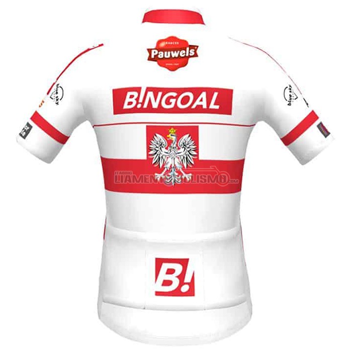Abbigliamento Ciclismo Wallonie Bruxelles Manica Corta 2021 Bianco